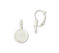 Présentoirs pour Bijoux Boucles dormeuses Support cabochon 25 x 14 mm (6 pièces) Argenté