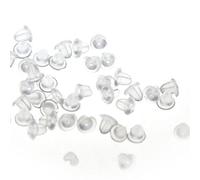 Présentoirs pour bijoux Fermoir Poussoir Bouchon sécurité Arriere Clous ou Boucle d'oreille Plastique Transparent (50 pièces)
