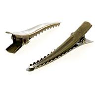 Présentoirs pour bijoux Pince Crocodile Barrette Cheveux évasée 25 mm (10 pièces) Bronze