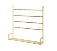 Présentoirs pour magasins, Présentoir multifonctionnel sur pied, Étagères réglables pour chaussettes, sous-vêtements, pantalons, foulards, tissus(Gold,150x35x155cm)