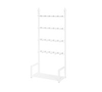 Présentoirs pour magasins, Présentoir multifonctionnel sur pied, Étagères réglables pour chaussettes, sous-vêtements, pantalons, foulards, tissus(Blanc,70x35x155cm)