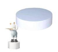 Présentoirs sur pied polyvalents, présentoir cylindrique rond - Plateforme d'exposition pour mannequins, vitrines à bijoux et décoration événementielle, facile à déplacer, (blanc, 80 x 20 cm