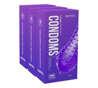 Préservatif en latex naturel - Gros clous surélevés, côtés parallèles avec sac à sperme (stimulant +++) (24)