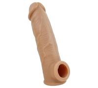 Préservatif gode XXL extra large pour allonger le pénis et améliorer l'érection, rallonge de préservatif réaliste, préservatif en silicone souple