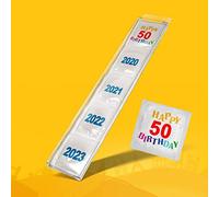 Préservatif Humoristique - Pack de 5 - Idée de Cadeau Drôle - Imprimé en France - En Latex Fin et Résistant - ANNIVERSAIRE 50 ANS