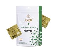 Préservatifs AMOR NATURE Premium positionnement parfait et taille adaptée à chacun - Ø 60 mm Transparent Lot de 100