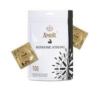 Préservatifs AMOR Premium Strong épaisseur de paroi extra forte 008 mm Ø 53 mm lot de 100