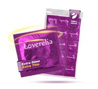 Préservatifs Loverelia "Extra Thin" - vivez les moments intimes le plus naturellement possible - latex de caoutchouc naturel - végétalien - réel au toucher - paquet de 50 (1 x 50 pièces)