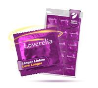 Préservatifs Loverelia "Longer Love"- forme profilée-pour prolonger les rapports sexuels et augmenter le désir-latex de caoutchouc naturel-vegan-réel au toucher-paquet de 200 (4x50 pièces)