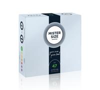 Mister Size Préservatifs 47 mm – Taille ajustée, latex transparent – 36 pièces