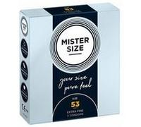 Mister Size Passion & Love Condoms Pure Feel 53 mm - Size M 3 Stk.