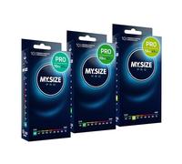 Préservatifs MY.SIZE PRO taille 0,1,2-45,47,49 mm, 3x10 préservatifs - Parfaitement ajustés afin que chacun trouve sa taille