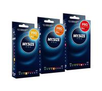 Préservatifs MY.SIZE PRO taille 3,4,5-53,57,60 mm, 3x10 préservatifs - Parfaitement ajustés afin que chacun trouve sa taille