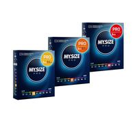 Préservatifs MY.SIZE PRO taille 3,4,5-53,57,60 mm, 3x3 préservatifs - Parfaitement ajustés afin que chacun trouve sa taille