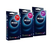 Préservatifs MY.SIZE PRO taille 5,6,7-60,64,69 mm, 3x10 préservatifs - Parfaitement ajustés afin que chacun trouve sa taille