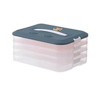Preservation Box, Food Storage Container, 4-Layer Food Bin, Clear Food Storage, 4-Layer Clear Food Storage Container with Lid High Capacity Food Preservation Box for Dumplings and Other Foods