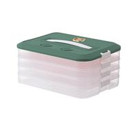 Preservation Box, Food Storage Container, 4-Layer Food Bin, Clear Food Storage, 4-Layer Clear Food Storage Container with Lid High Capacity Food Preservation Box for Dumplings and Other Foods