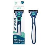 Preserve Rasoir rechargeable à cinq lames Shave 5, fabriqué à partir de matériaux recyclés, bleu marine