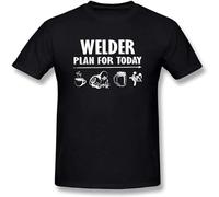 PRESERVED APRICOT Plan for Today Coffee Welder Beer Sex Funny Welding for Welder Tshirts for Men Rife Black M