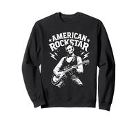 Président Abraham Lincoln Jouant de la Guitare American Rock Star Sweatshirt