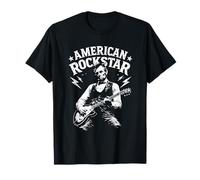 Président Abraham Lincoln Jouant de la Guitare American Rock Star T-Shirt