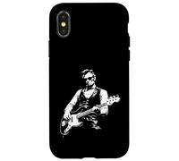 Président Abraham Lincoln Jouant de la Guitare Basse Abe Lincoln Coque pour iPhone X/XS