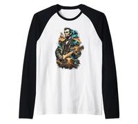 Président de Lincoln Highway Guitar Storm Patriotic Rock Legend Manche Raglan