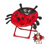 Président pour enfants - Chaises de soucoupe pour enfants | Banque pour enfants avec dossier coccinelle dessin animé | Chaise pliante pour enfants coccinelle | Siège de camping extérieur portable |