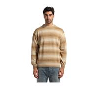 President's - Haut à Rayures Dégradées Col Rond - Homme - Pulls - Beige - Taille: M