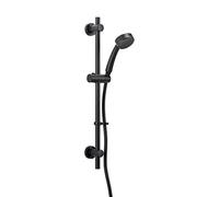 Presion Pressure Boost Ensemble de douche 1 fonction avec tuyau, barre de douche et pommeau de douche Noir mat