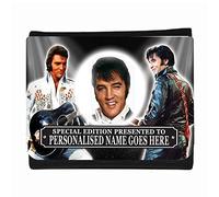 Presley King of Rock n Roll Music Icon Portefeuille personnalisé Cadeau, Multicolore, M, Moderne