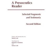 Presocratics Reader (Paperback) Patricia Curd, Richard D Mckirahan (Auteur)