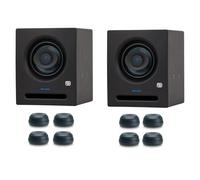PreSonus Eris Pro 4 Lot de 2 haut-parleurs actifs pour moniteur de studio avec pieds Keepdrum
