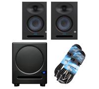 PreSonus Eris Studio 5 Enceintes actives Monitor-Box 1 paire + caisson de basses Eris Sub 8 BT + 2 câbles jack Keepdrum
