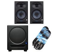 PreSonus Eris Studio Lot de 8 enceintes actives de 8" + caisson de basses Eris Sub 8 BT + 2 câbles jack Keepdrum