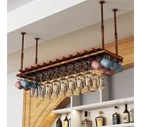 Presque en verre de bouteille à vin suspendu en métal moderne, supports à vin de plafond pour affichage du bar à la maison, porte-bouteilles de vins de café, étagères de rangement flottantes tasses de