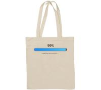 Presque Entièrement Loaded Motivation Bar Progress Sac fourre-tout en coton naturel Blanc