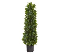 Presque naturel 3 pieds. Arbre artificiel topiaire conique Sweet Bay