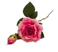 Presque naturel Décoration de mariage Fleurs artificielles Vives Toucher Réel Roses Fleur artificielle en soie Mariée Décoration d'intérieur 2 Têtes/bouquet fleurs artificielles(Latex Rose red)