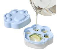 Press Design Tray, Cat Paw Mould, 4.53x3.98x2.2 Inches Ice Maker with Sealed Lid, Durable PP Freezer, Cooling Tool with Yellow Style, Kitchen Gadget for Party & Picnic