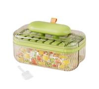 Press Ice Tray, Silicone Cube Mould Set with Lid Storage Container, Easy Release Ice Maker with Scoop for Whiskey Cocktail Coffee Wine Cooling Fridge Kitchen Bar Party Home Use Portable Freezer Tool