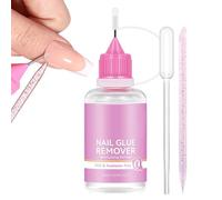 Press On Dissolvant de colle à ongles - 30 ml - Convient pour les débutants et multifonction - Liquide pour enlever les faux ongles - Pour salon, studio, projets d'artisanat, salle de bain, voyage