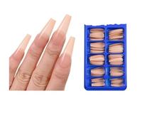 Press on nails 100 faux ongles à coller, courts, moyens, carrés, portables, 10 tailles, couverture complète, décoration des doigts pour Manucure(Color23)
