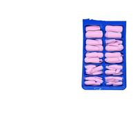 Press on nails 100 faux ongles à coller, courts, moyens, carrés, portables, 10 tailles, couverture complète, décoration des doigts pour Manucure(Color34)