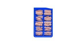 Press on nails 100 faux ongles à coller, courts, moyens, carrés, portables, 10 tailles, couverture complète, décoration des doigts pour Manucure(Color33)