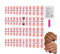 Press On Nails Artificiels | 96 pièces de fausses extensions à coller,Lot de Faux Ongles à Presser - pour les jeunes filles, pour la petite amie, pour sa mère, pour les amies, pour toute la