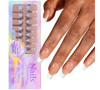 Press on Nails Court 150 Pièces Français Faux Ongles Court Carrés Ongles à Coller Press on Nails Ballerine Couverture Complète Faux Ongles Autocollants pour Femme Et Fille Nail Art