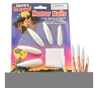 Press on Nails, False Gothic Nails, Halloween Fingernails, Full Cover Long Shape, Reusable Decorative Tips, Costume Role Play Party Use, Size See Picture Black Red 10 Pieces