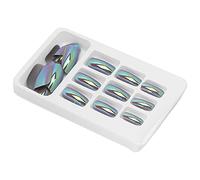 Press On Nails, Faux Ongles French Tip Press On Nails 24pcs Faux Ongles À La Mode Détachables Couleur Vive Faux Ongles Patch Couverture Complète Nail Art Conseils Réutilisables