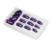 Press On Nails, Faux Ongles French Tip Press On Nails 24pcs Faux Ongles À La Mode Détachables Couleur Vive Faux Ongles Patch Couverture Complète Nail Art Conseils Réutilisables